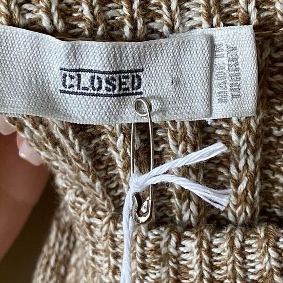 NWT Closed Moulin Knit Midi Tan Dress Strap Nutmeg Size S - Picture 10 of 10